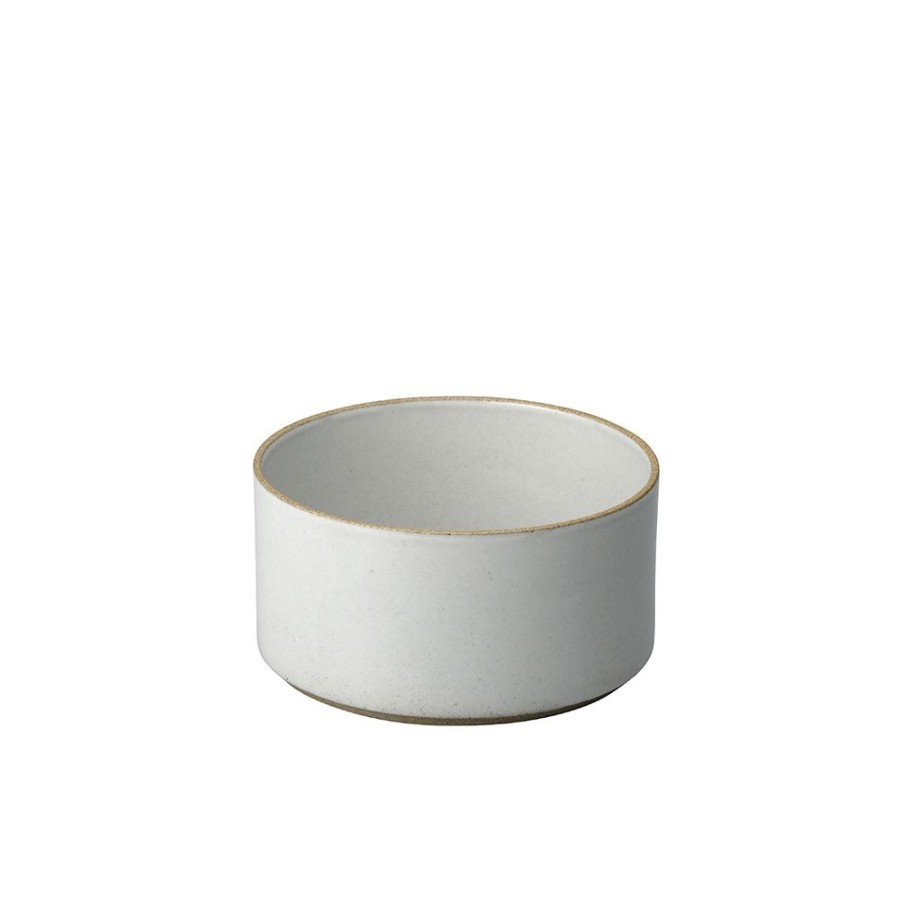 hasami porcelain Hasami Zylindrische Schale | O 14,5 Cm, H 7,2 Cm | Hellgrau Glanzend Glasiert | Hasami Porcelain