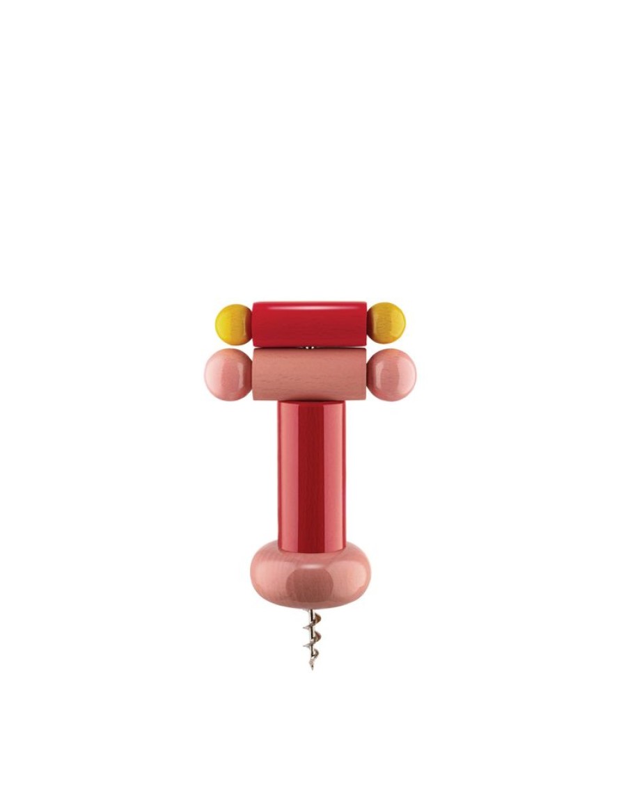 alessi Korkenzieher Sottsass | Rot-Pink-Gelb | Kochen