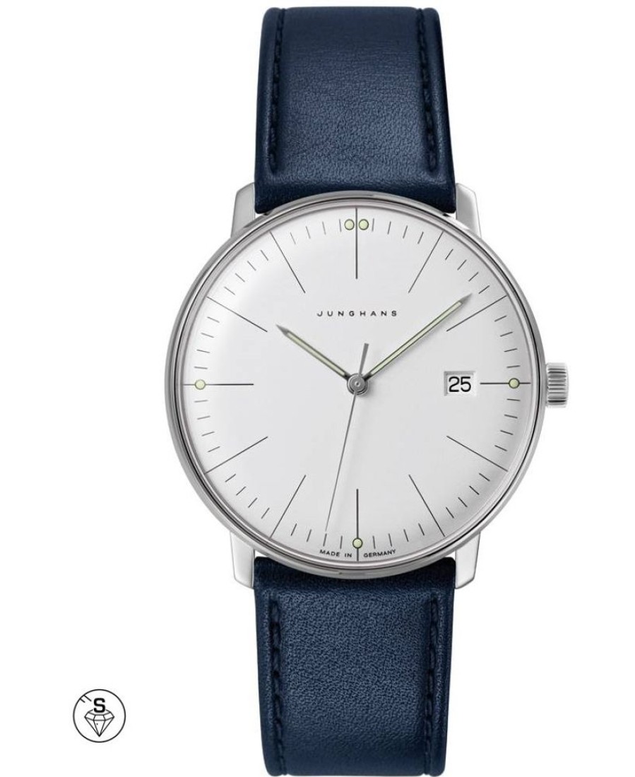 junghans Armbanduhr Max Bill | O 38 Mm, Quarzuhrwerk, Strichblatt Weis | Armbanduhren